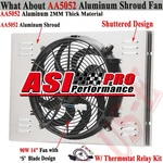 Aluminum Shroud Electric Fan Fit 1962-67 Chevy Nova Ii 2.5L 3.2L 4.1L 4.6L. Fixed Price $89.00.
