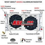 3 Row Radiator Shroud Fan Fit 1999-2014 Chevy Silverado 1500 2500 Gmc Yukon Asi. Fixed Price $299.00.