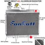3-CORE Radiator Fits 1967-1970 Ford Mustang Mercury Cougar V8 24"W. Fixed Price $139.00.
