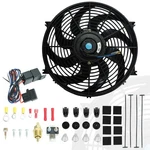 Blackhorse-racing 14 Universal Electric Radiator Cooling Fans + Thermostat Re.... Fixed Price $63.93.