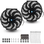 Fsbcgt 2X 12" 12V 80W Slim Electric Radiator Cooling Fan Push/pull 1730CFM. Fixed Price $69.99.