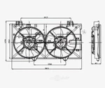 Dual Radiator And Condenser Fan Assembly Tyc 621170 Fits 03-08 Mazda. Fixed Price $91.00.