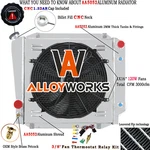1966-1977 Ford Bronco V8 Conversion 3 Row Aluminum Radiator Shroud Fan. Fixed Price $209.00.