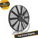 Be Cool Radiators 75014 16" Euro Black Medium Profile Electric Puller Fan. Fixed Price $140.63.