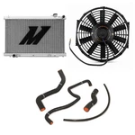 Mishimoto 2-ROW Radiator, 12" Fan & Black Hose Kit For 03-06 Infiniti G35 / 350Z. Fixed Price $671.85.