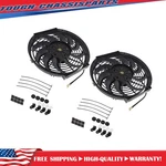 New 2X 12" Universal Slim Fan Push Pull Electric Radiator Cooling 12V Mount Kit. Fixed Price $33.20.
