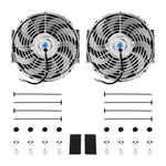 Fgjqefg 12'' Inch Chrome Universal Slim Fan Push Pull Electric Radiator 12V 80W. Fixed Price $125.25.