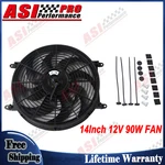 12V 14" 90W Universal Electric Radiator Cooling Slim Fan Push Pull Mount Kit Asi. Fixed Price $29.99.