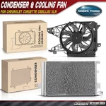 2X Condenser & Cooling Fan Assembly Kit For Chevrolet Corvette Cadillac Xlr. Fixed Price $189.19.