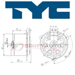 Tyc 631160 Engine Cooling Fan Motor For PM9061 PM9021 FO3116118 F7ZZ 8C607 Dm. Fixed Price $91.29.