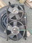 1979 - 1993 Classic Saab 900 Turbo Brass Radiator & Cooling Fans Assembly. Fixed Price $145.00.