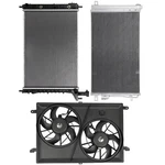 Cooling FAN+1X RADIATOR+1X Condenser Kit For 2009-2017 Chevrolet Traverse. Fixed Price $235.32.