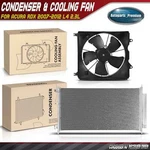 2PCS New Condenser & Cooling Fan Assembly Kit For Acura Rdx 2007-2012 L4 2.3L. Fixed Price $131.99.