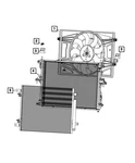 Genuine Mopar Radiator Cooling Fan Module 68536226AB. Fixed Price $247.08.