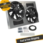 Derale 16837 High Output Dual 12'' Electric Rad Fan/aluminum Shroud Kit. Fixed Price $615.60.