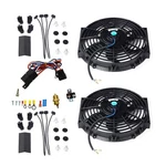 2PCS 10" Electric Radiator Cooling Fan W/ &thermostat Relay& Mounting Kits Black. Fixed Price $57.57.